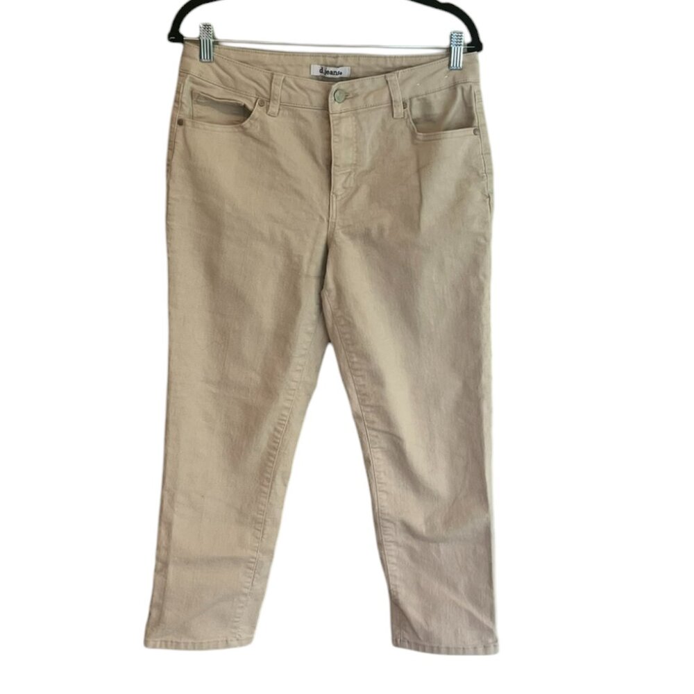 Women's d. jeans Khaki Cropped Straight Leg Jeans Size‎ 10